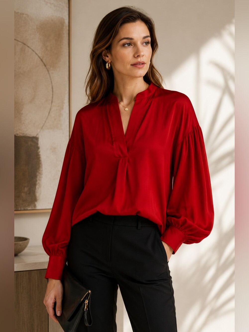 Laundry Red V-Neck Top - Goji Berry